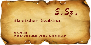 Streicher Szabina névjegykártya
