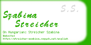 szabina streicher business card